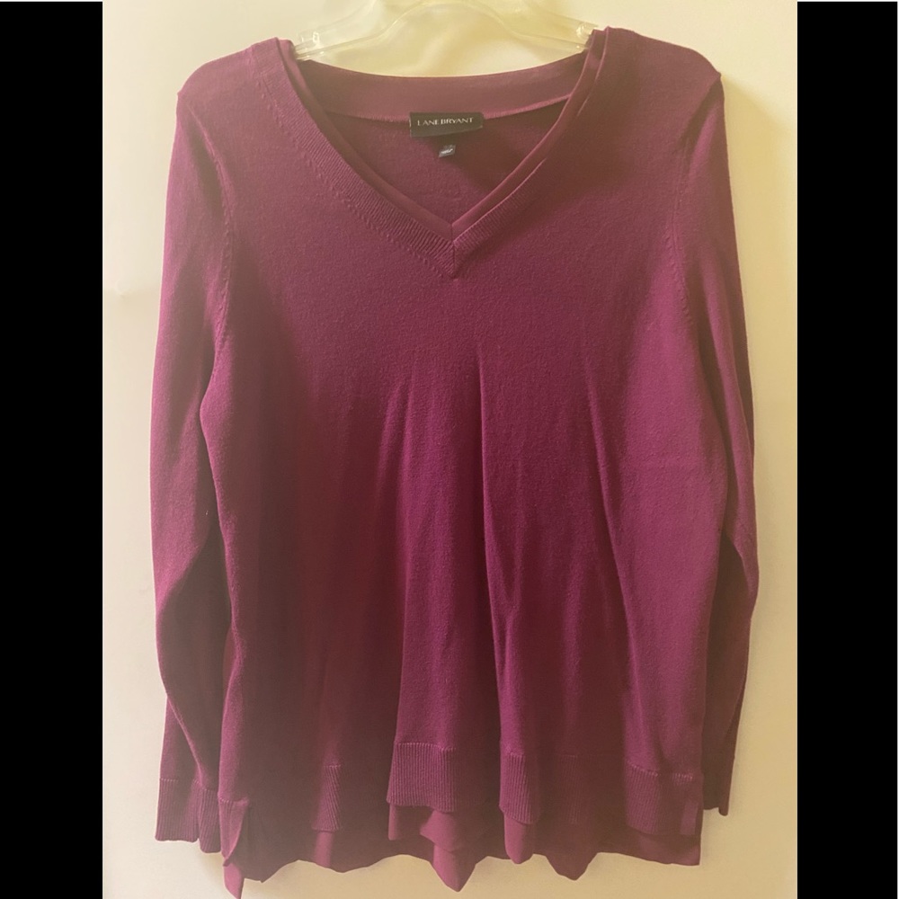 🌺 Lane Bryant V Sweater with Rayon Hem 🌺